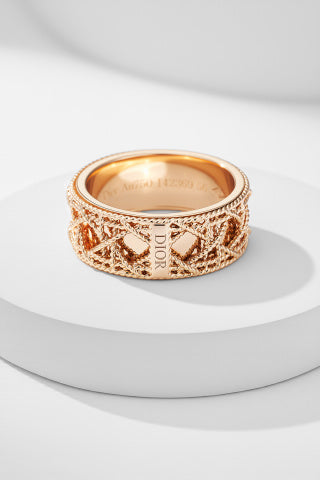 Dior Étoile Woven Gold Band Ring